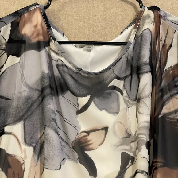 Dressbarn Blouse Women's Large Black, Gray, White Sleeveless - Picture 2 of 11